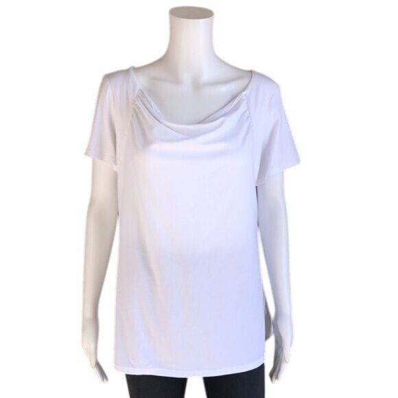 PENDLETON Draped and Ruched Neck Short Sleeve Tee - XL - Picture 1 of 7